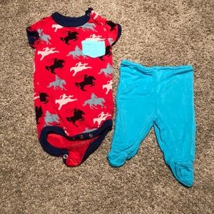 Kickee pants onesie and pants